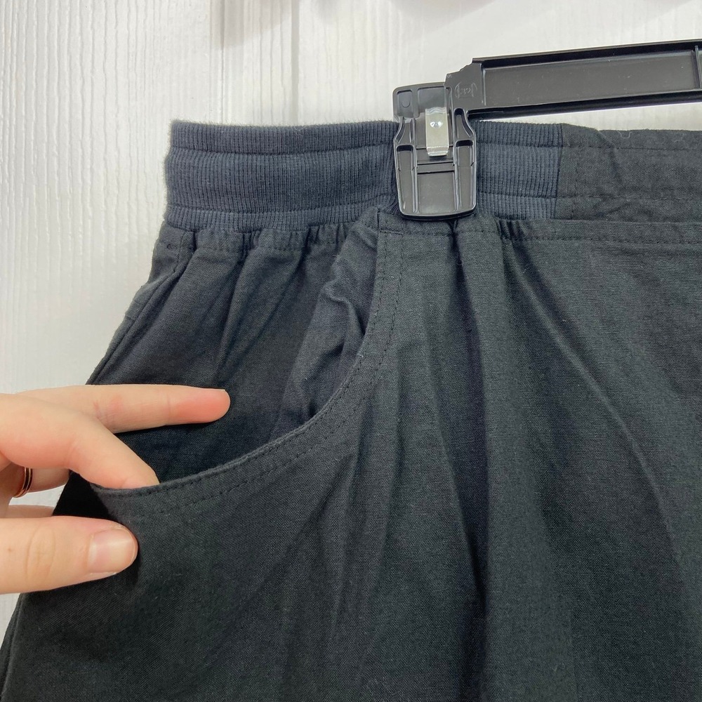 NEW Jordana Rose black pull on pocket relaxed casual 100% cotton shorts 3X - Picture 2 of 7